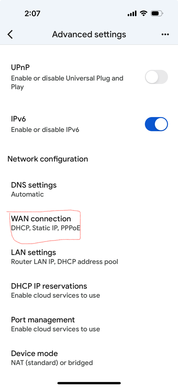 WAN Connection Settings